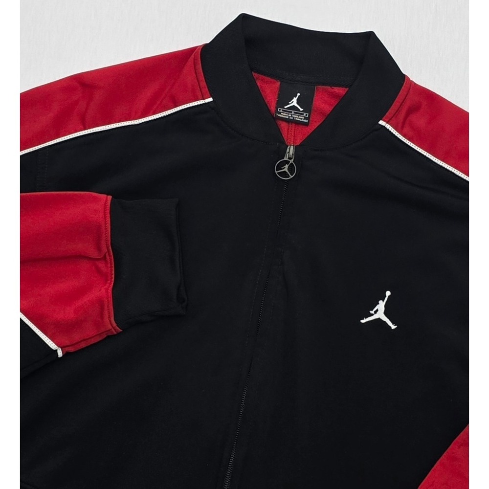 Jordan Brand Mens Full Zip Track Jacket Black Red Jumpman Logo Size Large